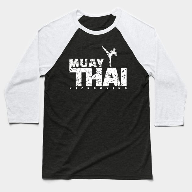 Muay Thai Kickboxing Baseball T-Shirt by TeeGo